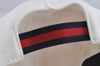 Authentic GUCCI Vintage Sherry Line Cap Canvas Leather Size XL White 0064K