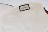 Authentic GUCCI Vintage Sherry Line Cap Canvas Leather Size XL White 0064K