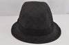Authentic GUCCI Vintage Bucket Hat GG Canvas Leather Size M Brown 0065K