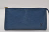 Authentic Louis Vuitton Epi Pochette Accessoires Pouch Blue M52945 LV 0066J