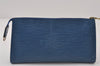 Authentic Louis Vuitton Epi Pochette Accessoires Pouch Blue M52945 LV 0066J