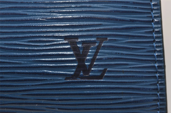 Authentic Louis Vuitton Epi Pochette Accessoires Pouch Blue M52945 LV 0066J