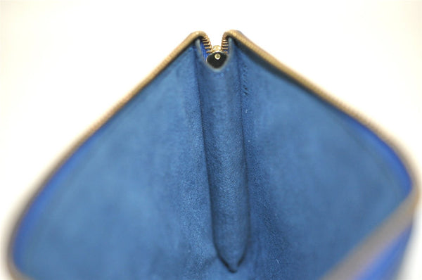 Authentic Louis Vuitton Epi Pochette Accessoires Pouch Blue M52945 LV 0066J