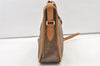 Authentic GUCCI Vintage Shoulder Cross Body Bag Purse Canvas Leather Brown 0066K