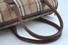 Authentic Burberrys Nova Check Hand Boston Bag PVC Leather Beige Junk 0067G