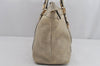 Authentic GUCCI Guccissima Abbey Shoulder Tote Bag GG Leather 141470 White 0067K