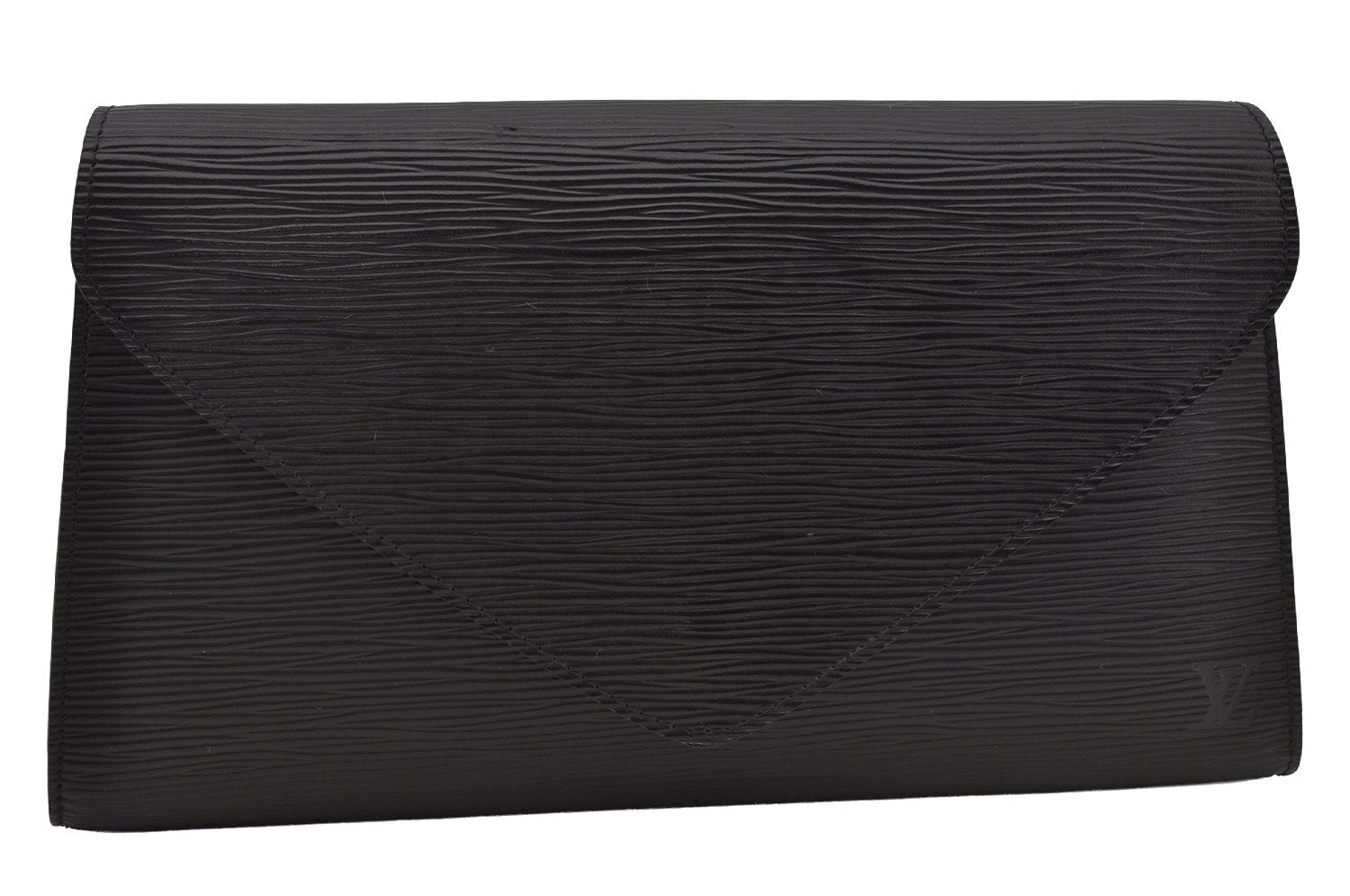 Authentic Louis Vuitton Epi Arts Deco Clutch Hand Bag Black M52632 LV 0069J