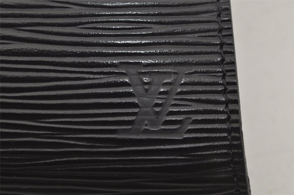 Authentic Louis Vuitton Epi Arts Deco Clutch Hand Bag Black M52632 LV 0069J