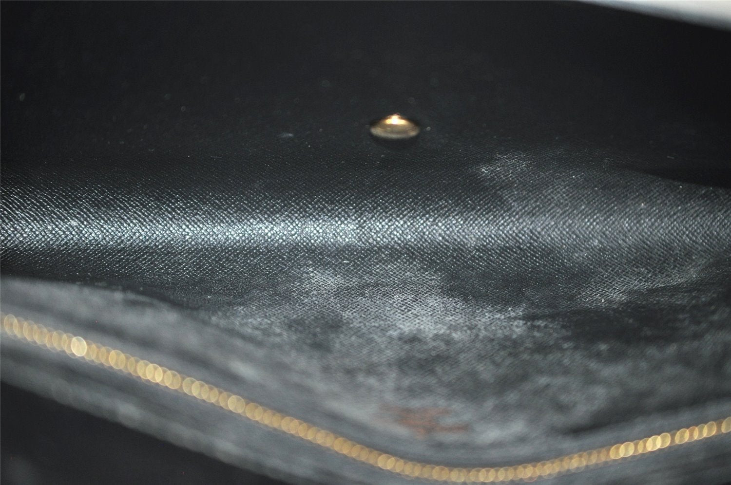 Authentic Louis Vuitton Epi Arts Deco Clutch Hand Bag Black M52632 LV 0069J