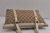 Authentic GUCCI Abbey Shoulder Tote Bag GG Canvas Leather 141470 Brown 0069K