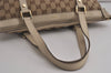 Authentic GUCCI Abbey Shoulder Tote Bag GG Canvas Leather 141470 Brown 0069K