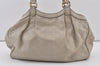 Authentic GUCCI Sukey Guccissima Hand Tote Bag GG Leather 211944 White 0070K