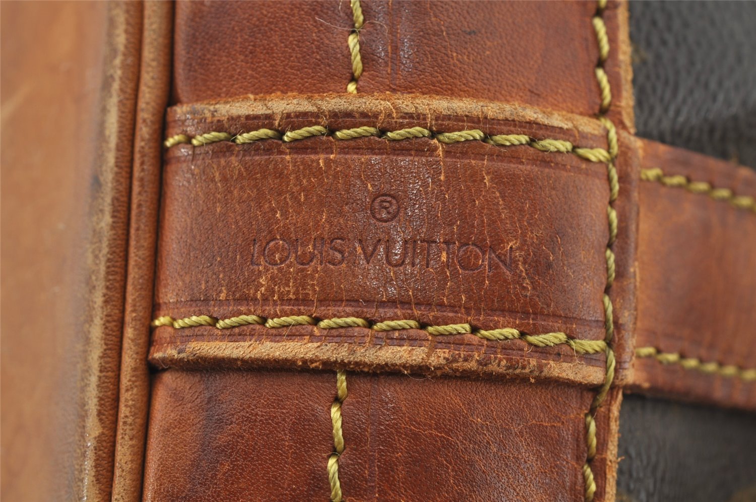 Authentic Louis Vuitton Monogram Noe Shoulder Drawstring Bag M42224 LV 0071J