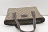 Authentic GUCCI Vintage Shoulder Tote Bag GG PVC Leather 211138 Brown 0071K