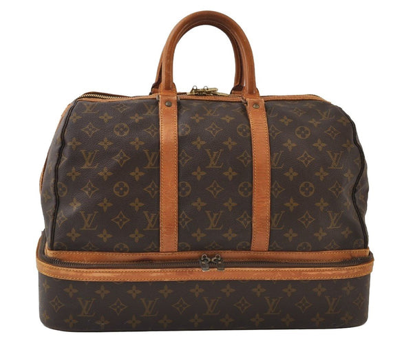 Authentic Louis Vuitton Monogram Sac Sport Travel Hand Bag Old Model LV 0072J