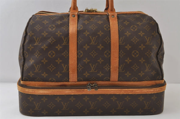 Authentic Louis Vuitton Monogram Sac Sport Travel Hand Bag Old Model LV 0072J