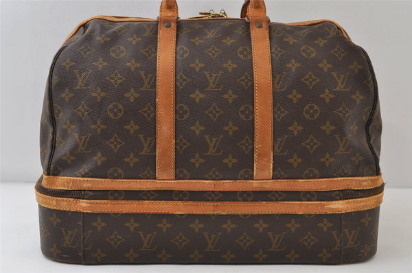 Authentic Louis Vuitton Monogram Sac Sport Travel Hand Bag Old Model LV 0072J