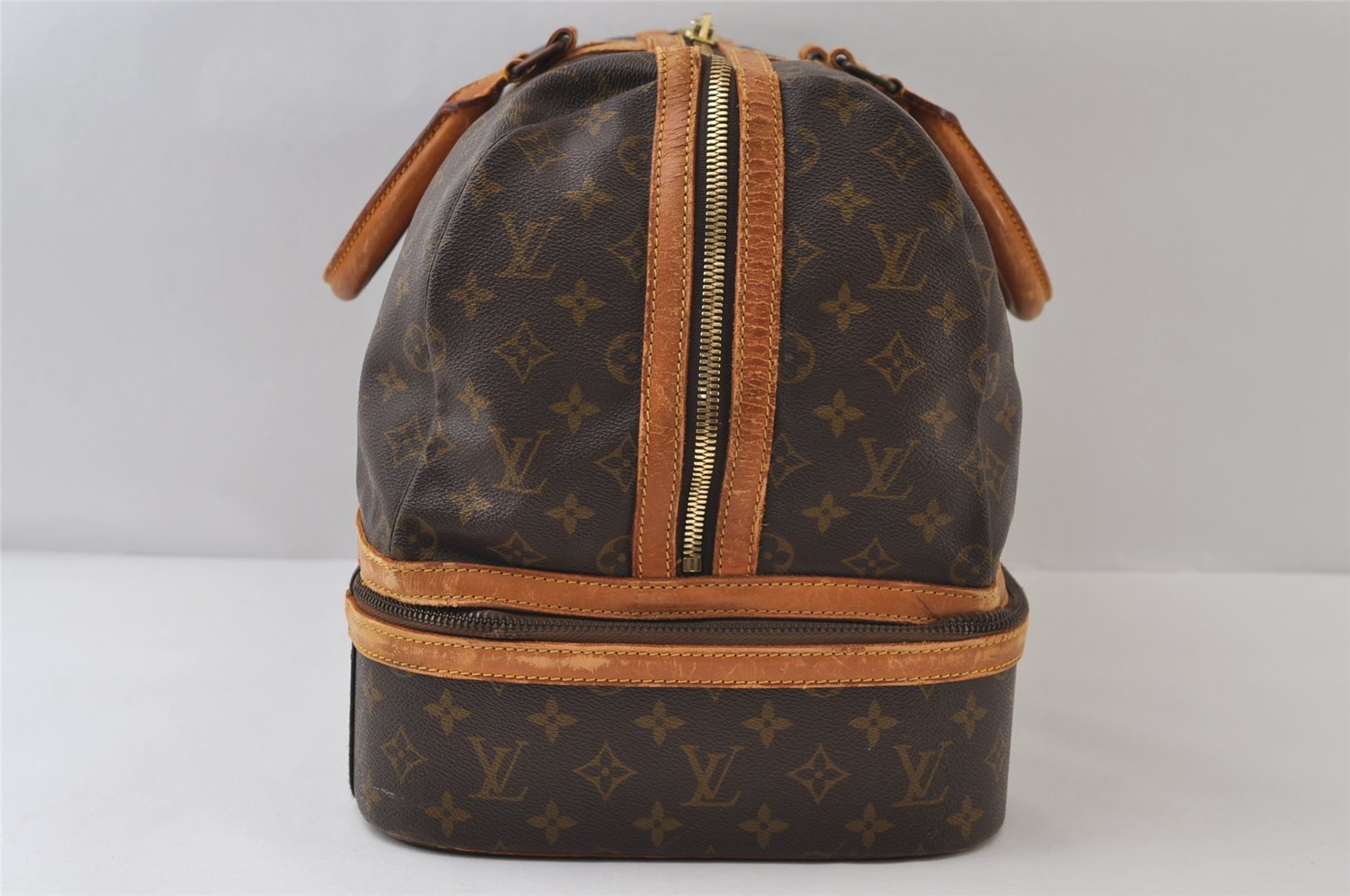 Authentic Louis Vuitton Monogram Sac Sport Travel Hand Bag Old Model LV 0072J