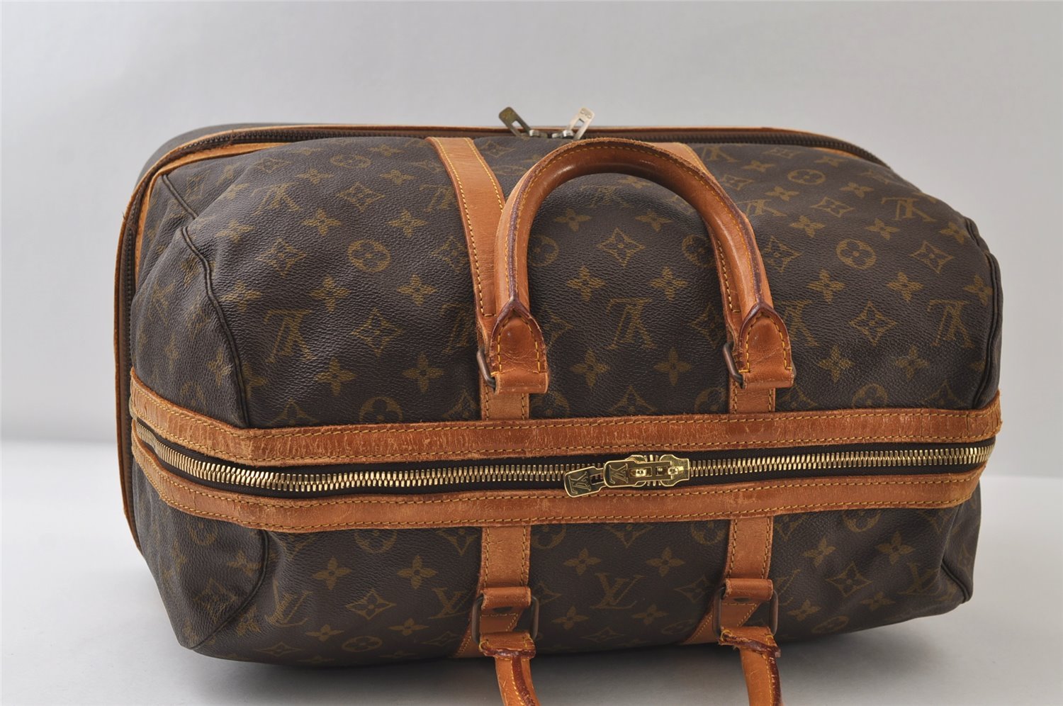 Authentic Louis Vuitton Monogram Sac Sport Travel Hand Bag Old Model LV 0072J