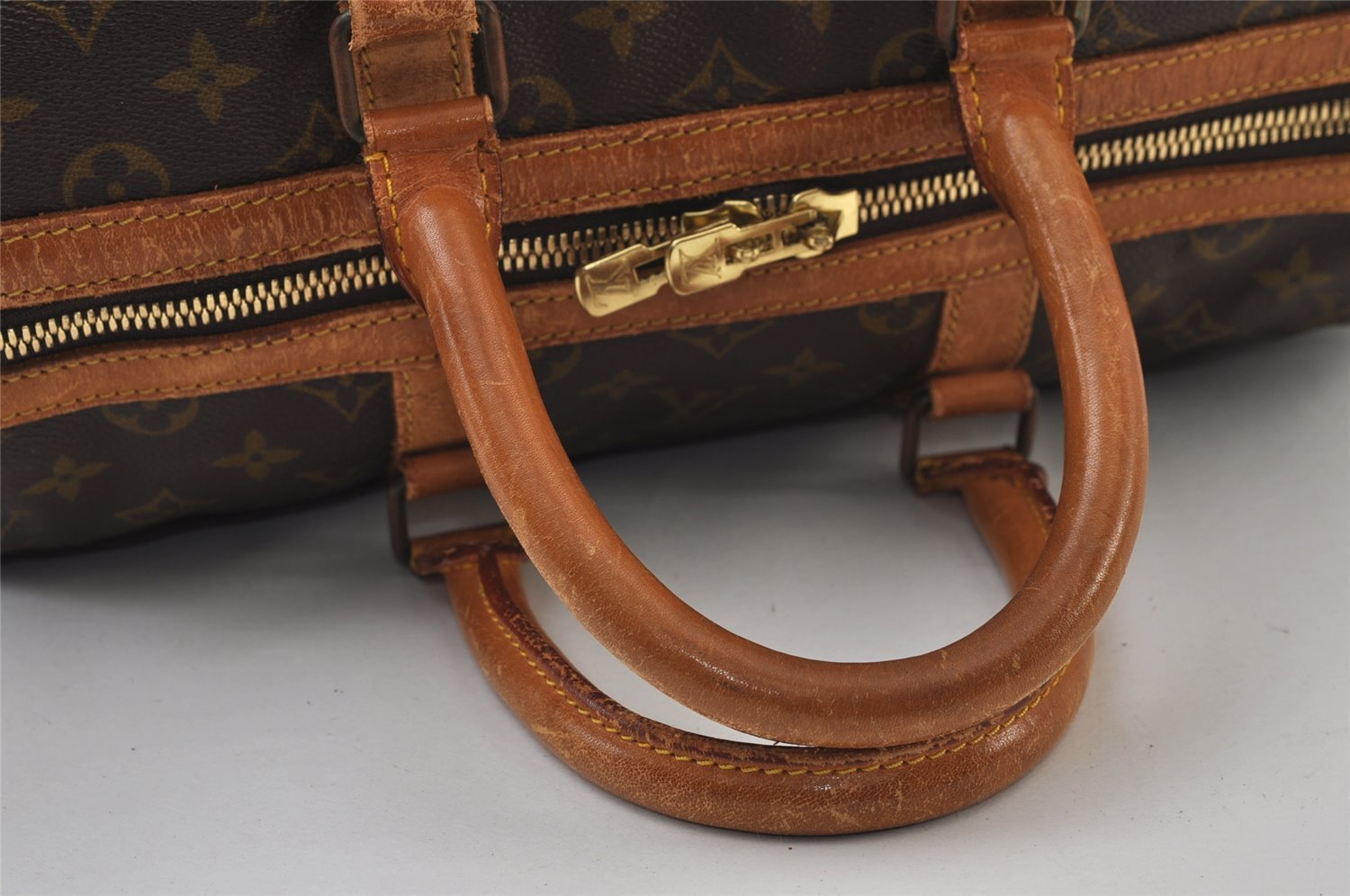 Authentic Louis Vuitton Monogram Sac Sport Travel Hand Bag Old Model LV 0072J