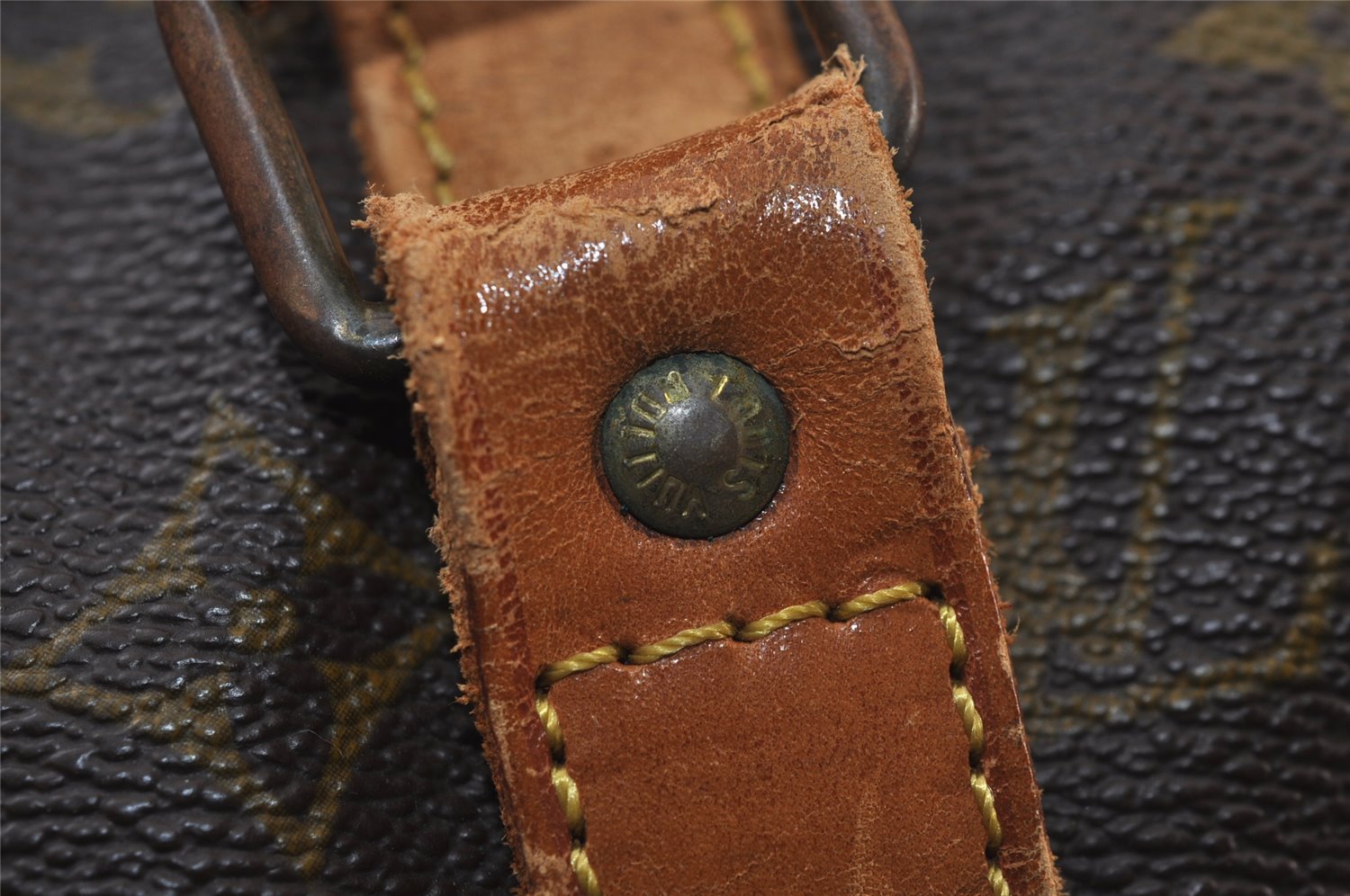 Authentic Louis Vuitton Monogram Sac Sport Travel Hand Bag Old Model LV 0072J