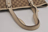 Authentic GUCCI Web Sherry Line Tote Bag GG Canvas Leather 137396 Brown 0072K