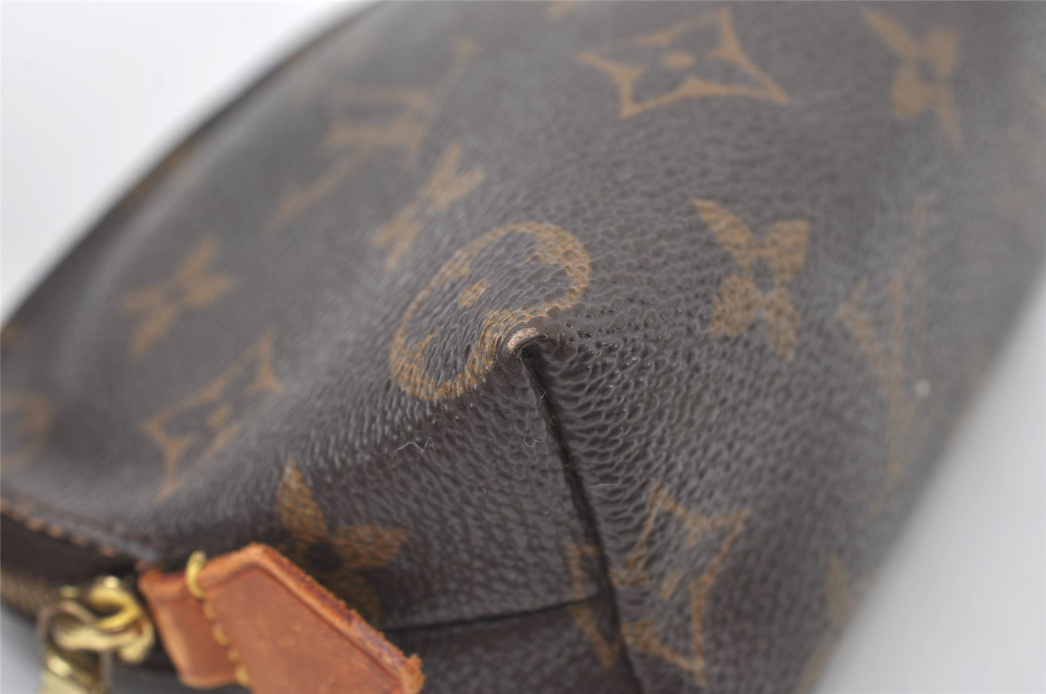 Authentic Louis Vuitton Monogram Pochette Cosmetic Pouch M47515 LV 0073J