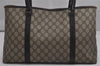 Authentic GUCCI Vintage Shoulder Tote Bag GG PVC Leather 114595 Brown 0073K