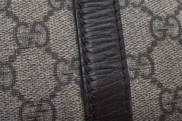 Authentic GUCCI Vintage Shoulder Tote Bag GG PVC Leather 114595 Brown 0073K