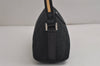 Authentic GUCCI Sherry Line Hand Bag Pouch GG Canvas Leather 141809 Black 0075K