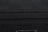Authentic GUCCI Sherry Line Hand Bag Pouch GG Canvas Leather 141809 Black 0075K