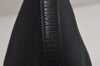 Authentic GUCCI Sherry Line Hand Bag Pouch GG Canvas Leather 141809 Black 0075K