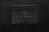 Authentic GUCCI Sherry Line Hand Bag Pouch GG Canvas Leather 141809 Black 0075K