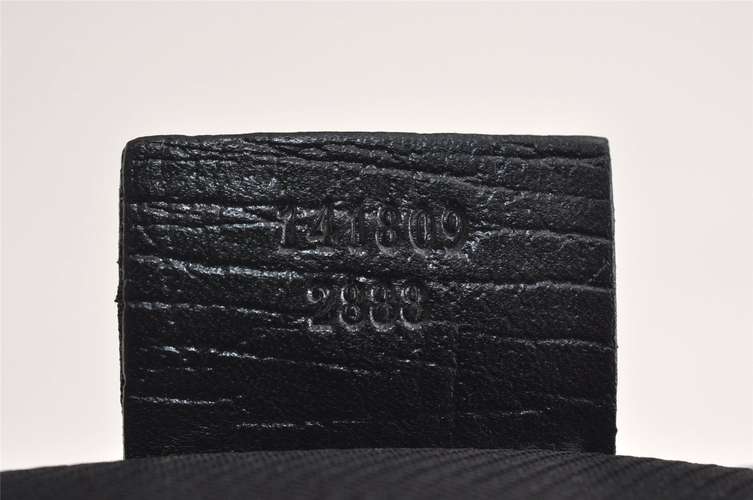 Authentic GUCCI Sherry Line Hand Bag Pouch GG Canvas Leather 141809 Black 0075K