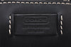 Authentic COACH Signature Hand Bag Pouch Purse Canvas Leather 6094 Black 0076J