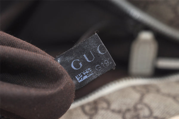 Authentic GUCCI Vintage Shoulder Tote Bag GG PVC Leather 181084 Brown 0076K