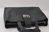 Authentic CELINE Vintage Horse Carriage Shoulder Hand Bag Leather Green 0078J