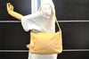 Authentic CHANEL Vintage Calf Skin CoCo Mark Shoulder Bag Purse Beige 0080I