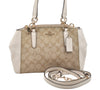 Auth COACH Signature Mini Christie 2Way Hand Bag PVC Leather F58290 Beige 0080J