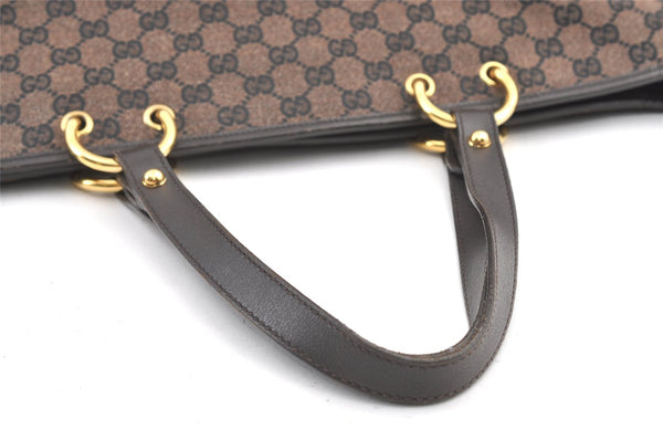 Authentic GUCCI Vintage Shoulder Tote Bag GG Canvas Leather 285768 Brown 0081K