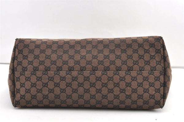 Authentic GUCCI Vintage Shoulder Tote Bag GG Canvas Leather 285768 Brown 0081K