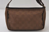 Authentic GUCCI Hand Bag Pouch Purse GG Canvas Leather 106644 Brown 0082J