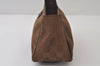 Authentic GUCCI Hand Bag Pouch Purse GG Canvas Leather 106644 Brown 0082J