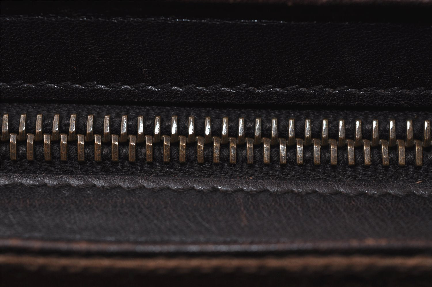 Authentic GUCCI Hand Bag Pouch Purse GG Canvas Leather 106644 Brown 0082J