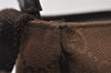 Authentic GUCCI Hand Bag Pouch Purse GG Canvas Leather 106644 Brown 0082J