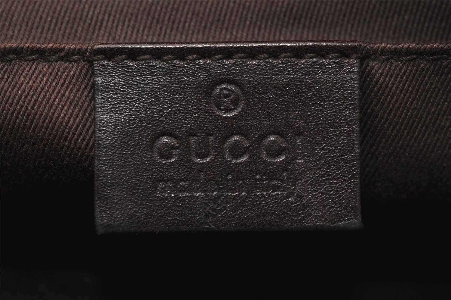 Authentic GUCCI Hand Bag Pouch Purse GG Canvas Leather 106644 Brown 0082J