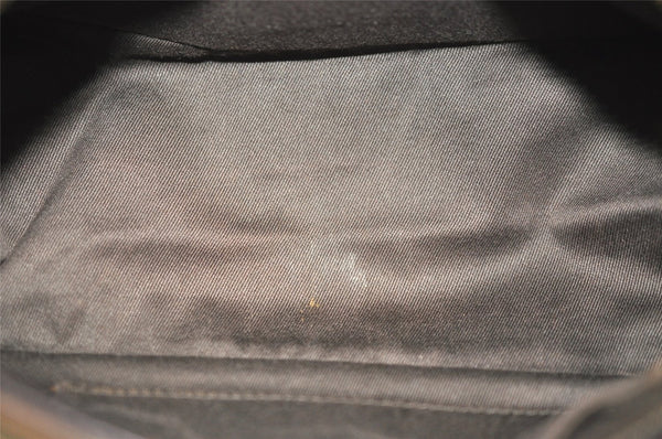 Authentic GUCCI Hand Bag Pouch Purse GG Canvas Leather 106644 Brown 0082J