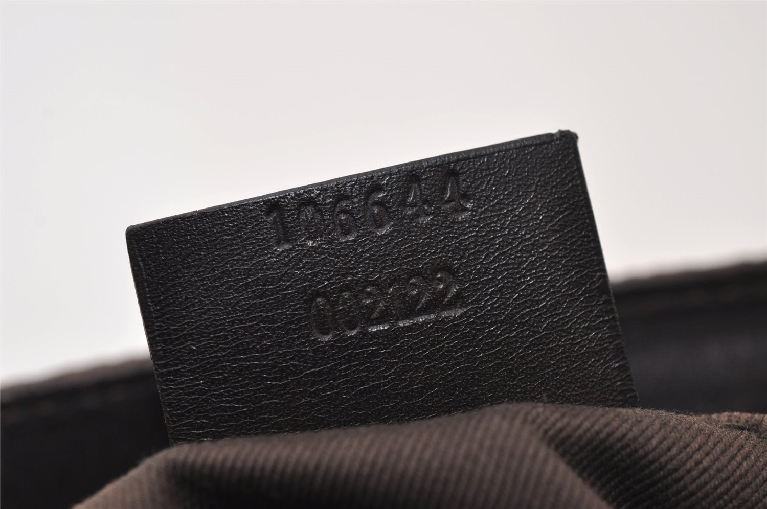 Authentic GUCCI Hand Bag Pouch Purse GG Canvas Leather 106644 Brown 0082J