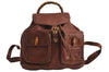 Authentic GUCCI Vintage Bamboo Drawstring Backpack Leather Brown 0082K