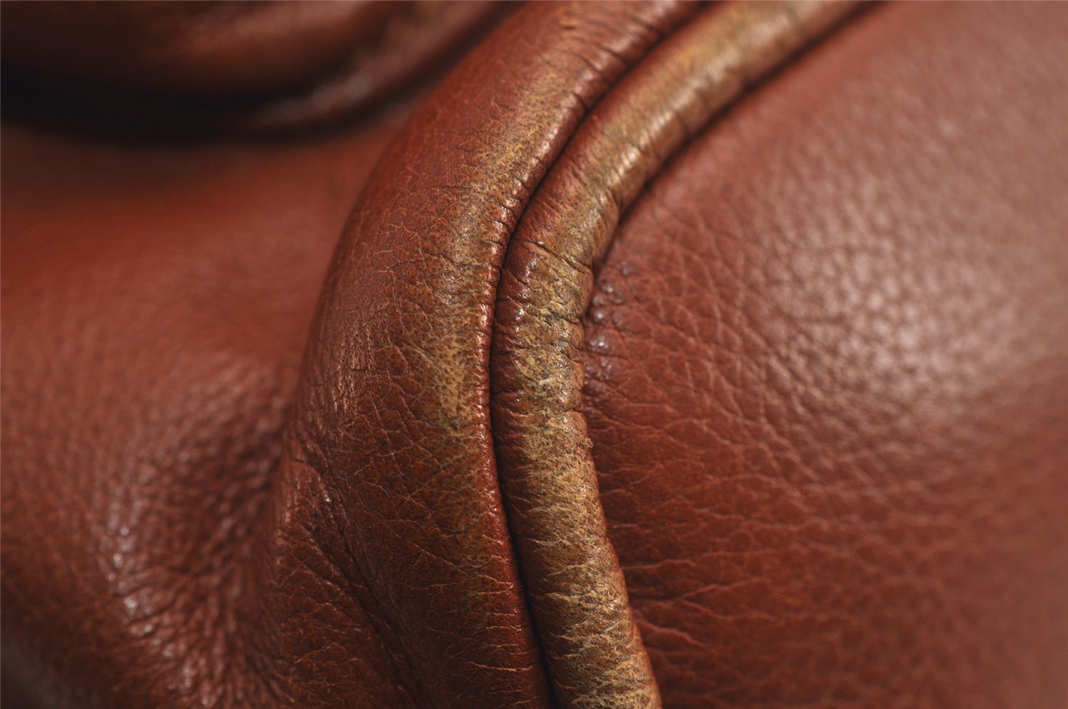 Authentic GUCCI Vintage Bamboo Drawstring Backpack Leather Brown 0082K